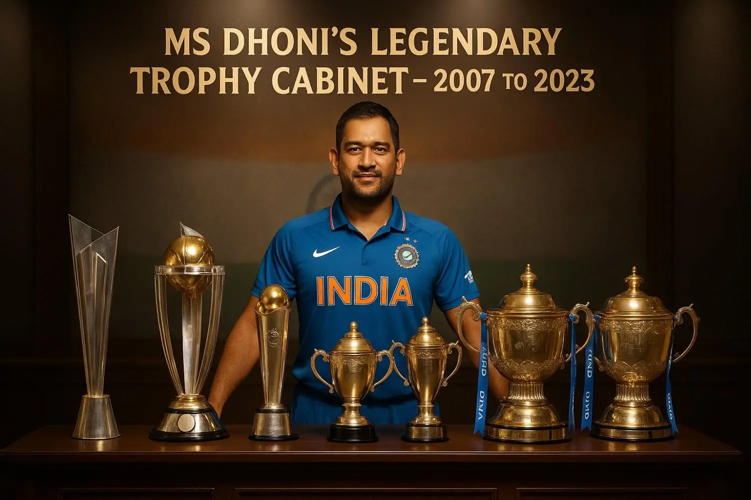 MS Dhoni Trophy Collections